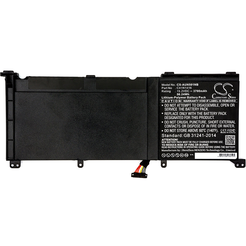 Asus G501 G601J G60JW4720 N501JW1A N501JW1B N501 Replacement Battery BatteryClerkcom Laptop and Notebook