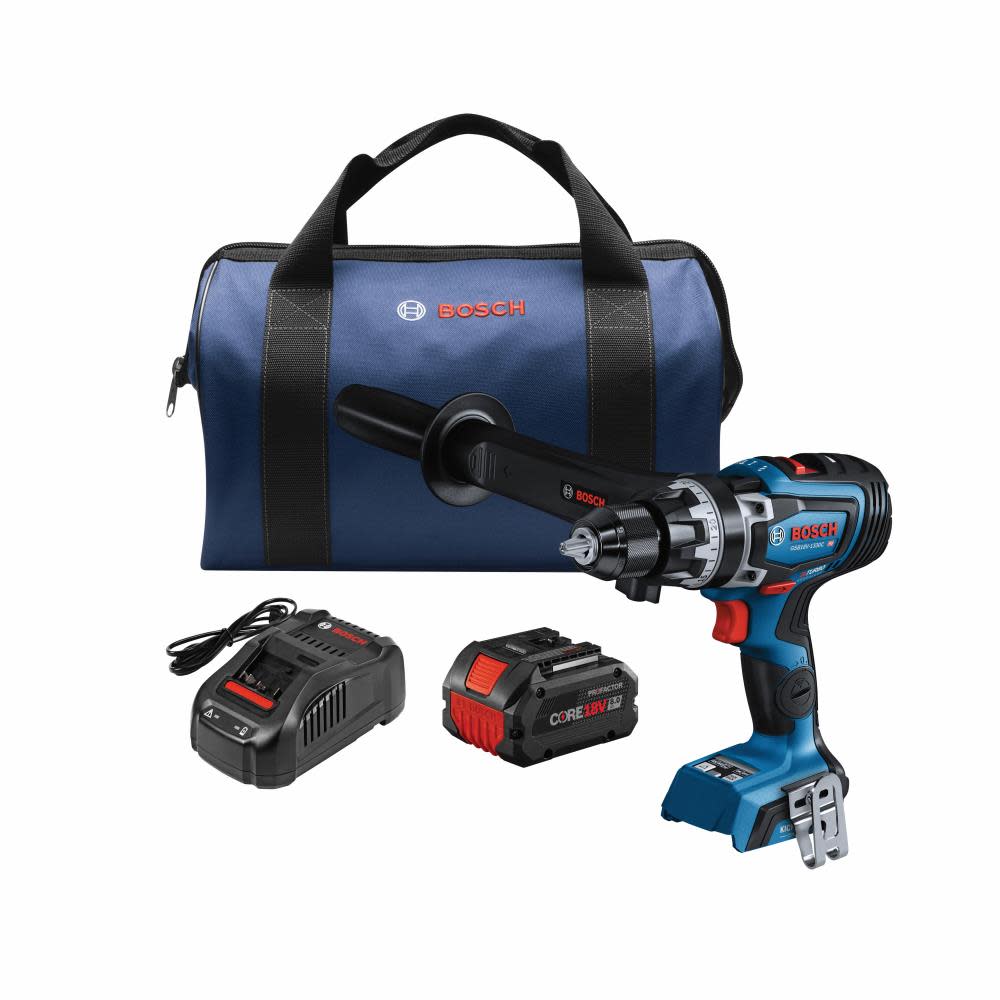 Bosch 18V 1/2 in Hammer Drill Driver Kit with CORE18V 8Ah PROFACTOR Battery Factory Reconditioned GSB18V-1330CB14-RT from Bosch