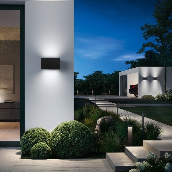 Min Brick Outdoor LED Black Wall Light - 1-LIGHT Shopping - The Best Deals on Outdoor Wall Lanterns | 40104158