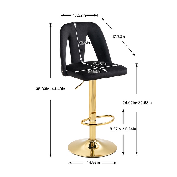 Bar Stools with Back and Footrest， Counter Height Bar Chairs