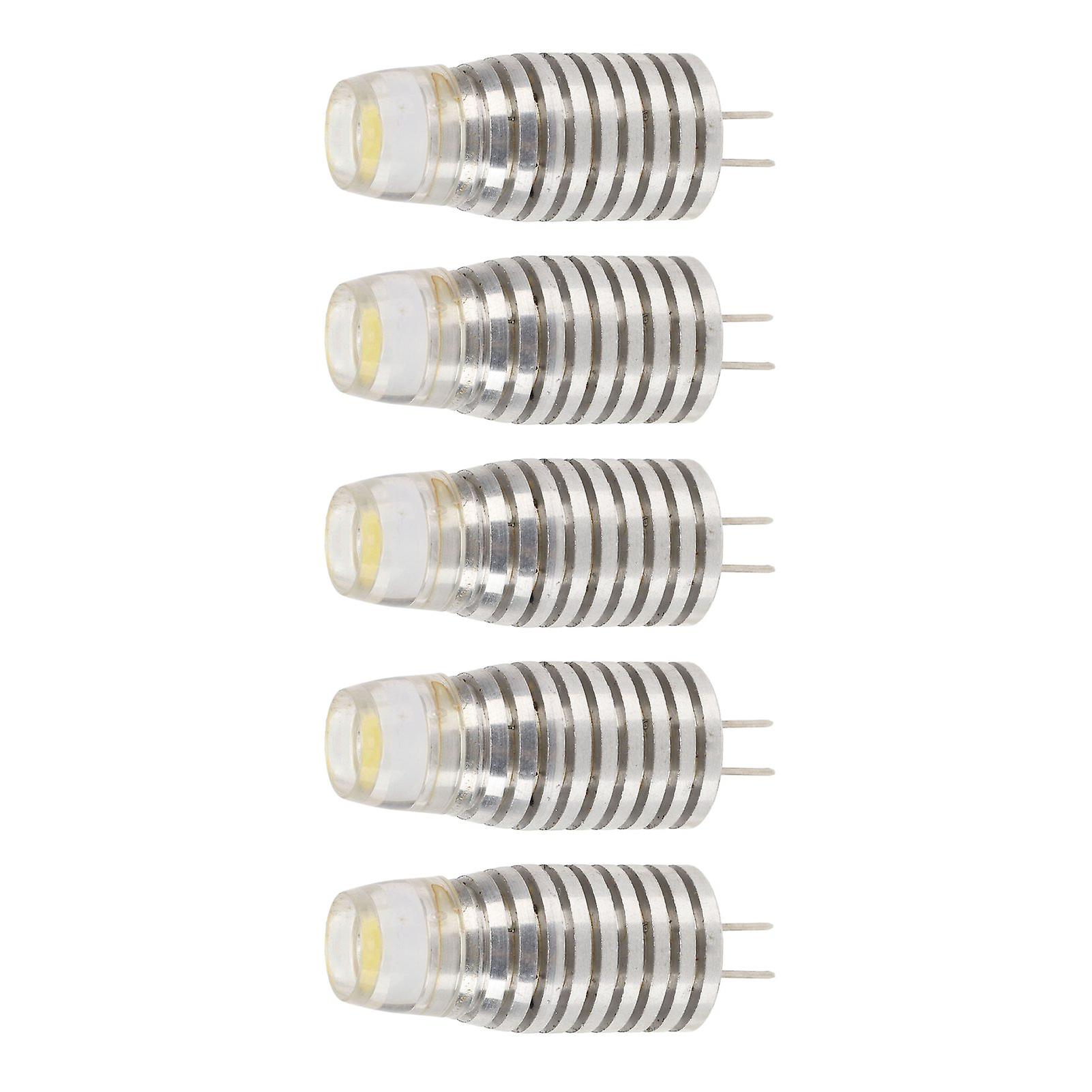 5 Pcs G4 LED Light Bulb Lamp Bulb 12V 1W Energy Saving Spotlight Bi Pin Base for RV Landscape Lighting White Light