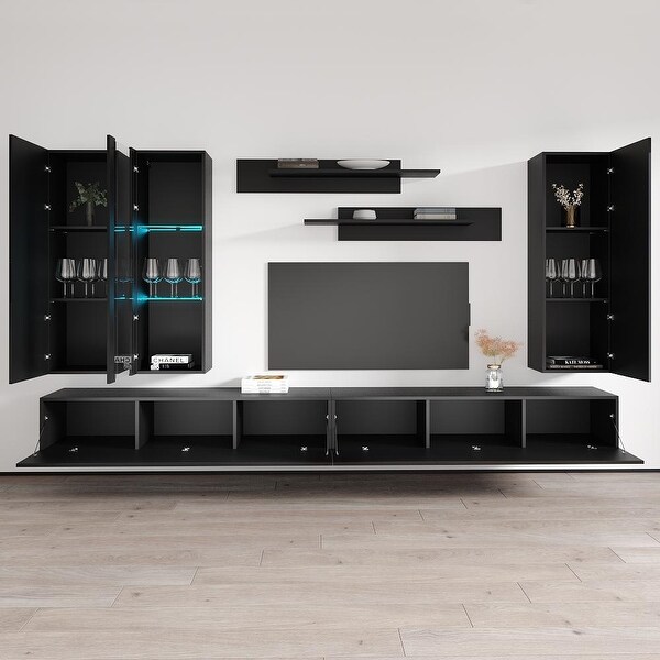 Fly EF4 30TV Wall Mounted Floating Modern Entertainment Center