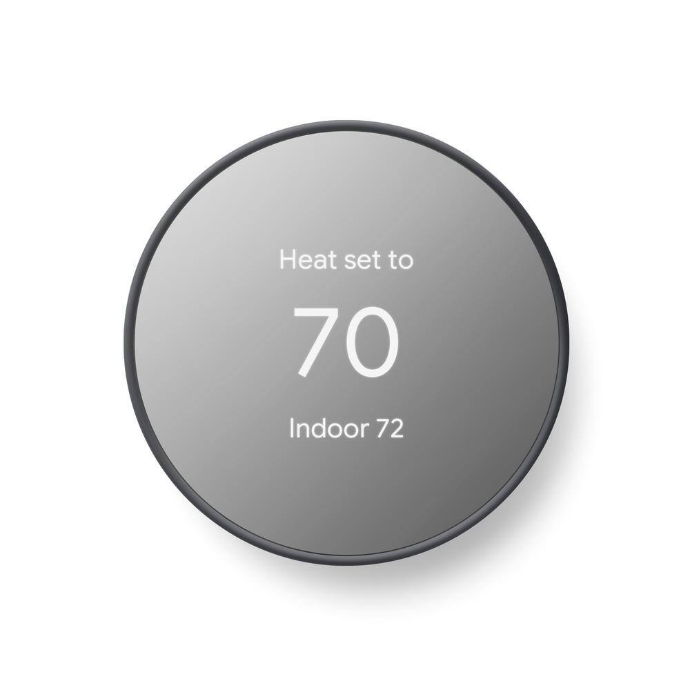 Google Nest Thermostat - Smart Programmable Wi-Fi Thermostat - Charcoal GA02081-US