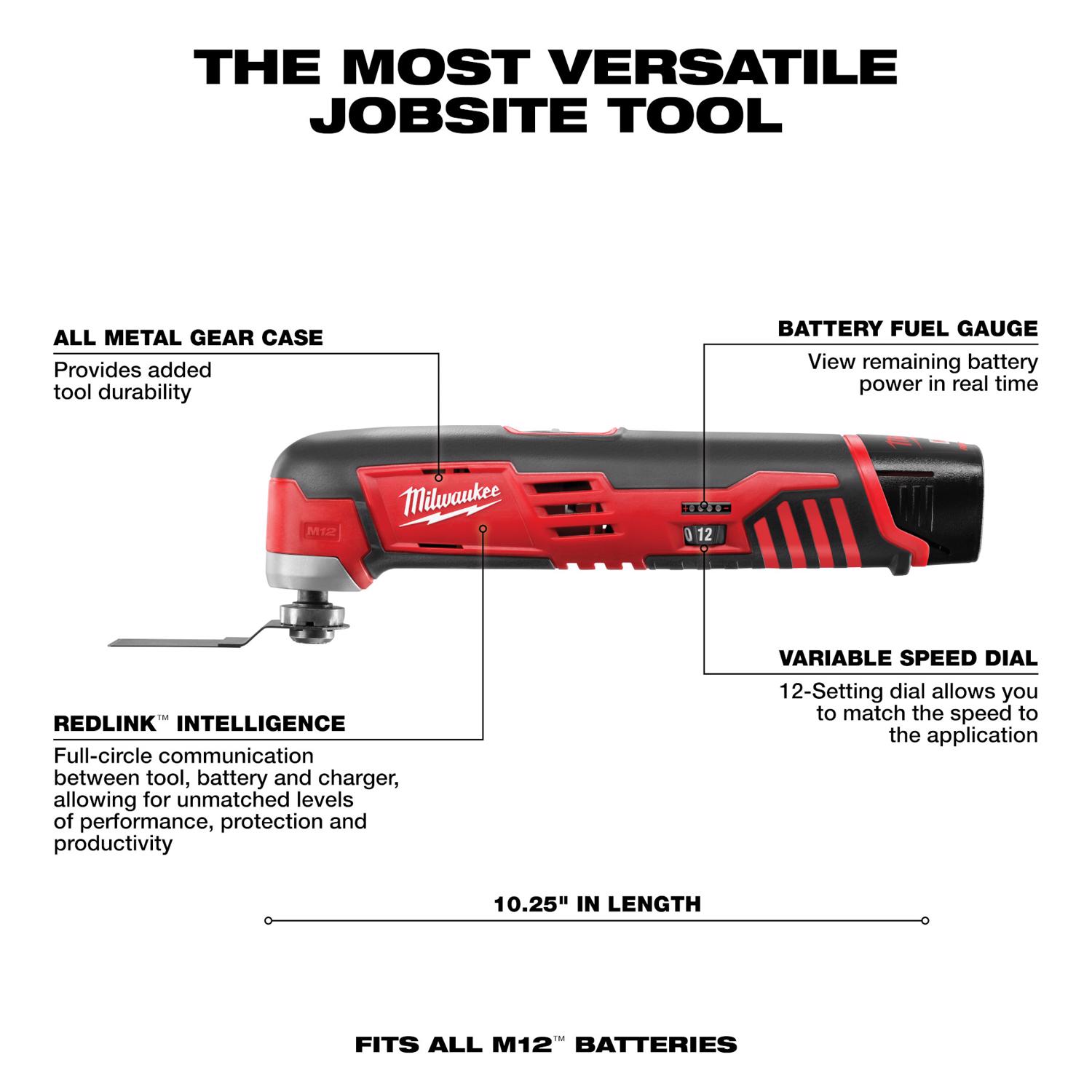 MW M12 12 V Cordless Brushed 2 Tool Combo Kit