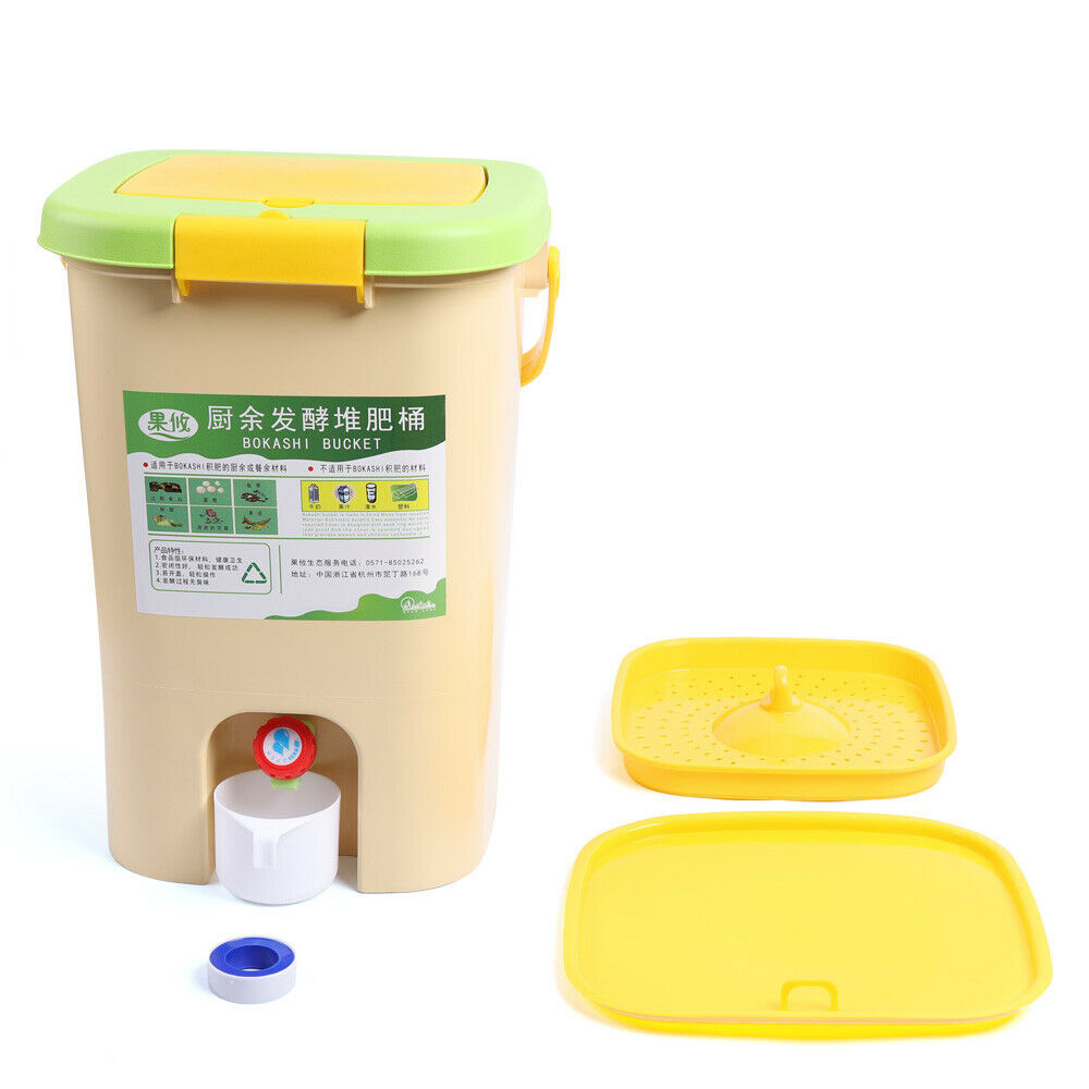 21L Recycle Com-Poster Compost Bin Kitchen Food Waste Bucket 28.5 * 28.5 * 42cm