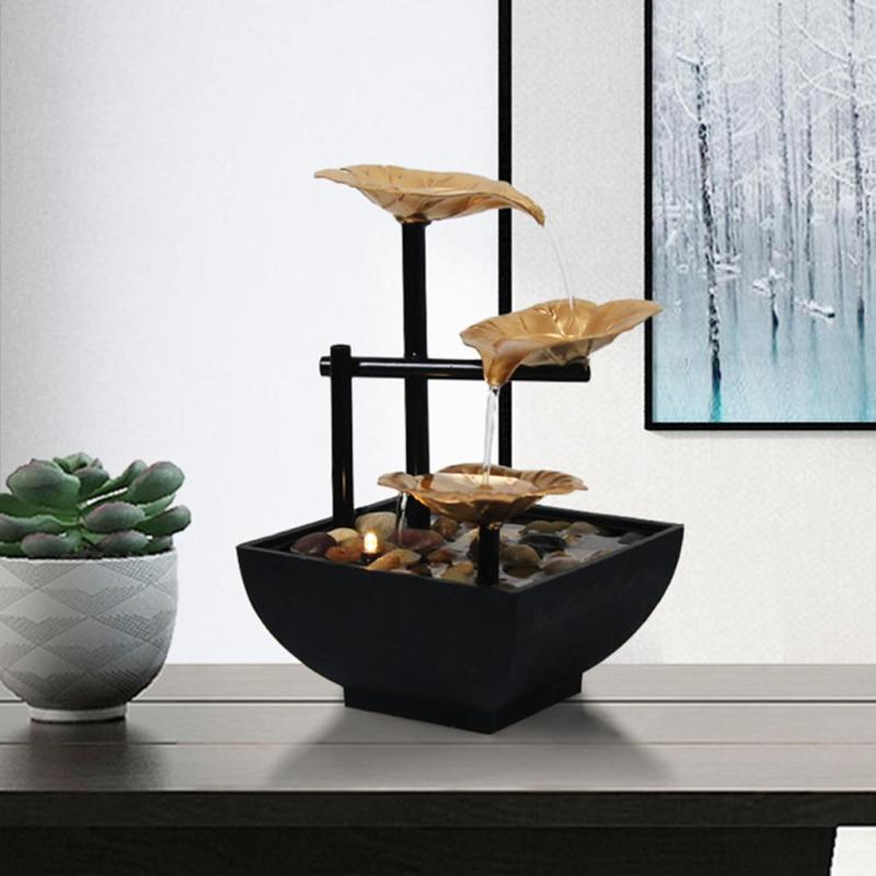 Indoor Fountain Chinese Feng Shui Meditation Tabletop Waterfall Fountains Garden Home Office Living Room Decorative Crafts Arts