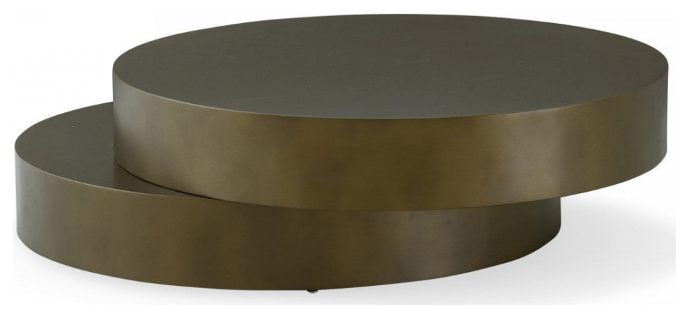 Vassilios Glam Brushed Bronze Metallic Coffee Table   Contemporary   Coffee Tables   by V.S.D Furniture  Houzz