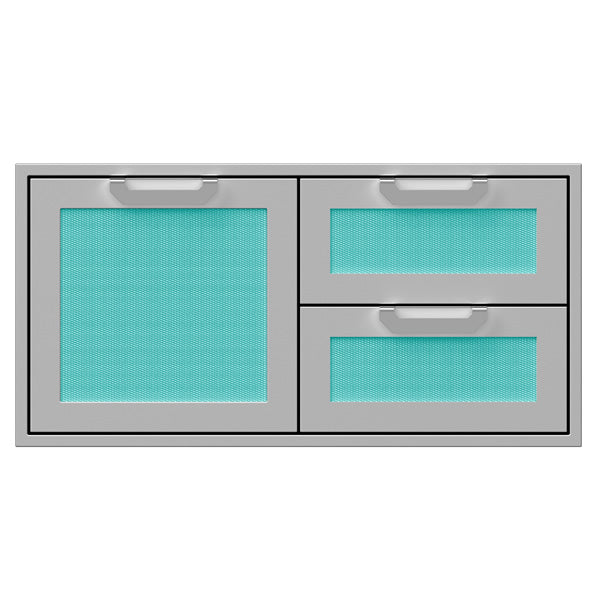 Hestan 42 Double Drawer & Storage Door Combination With Color Options