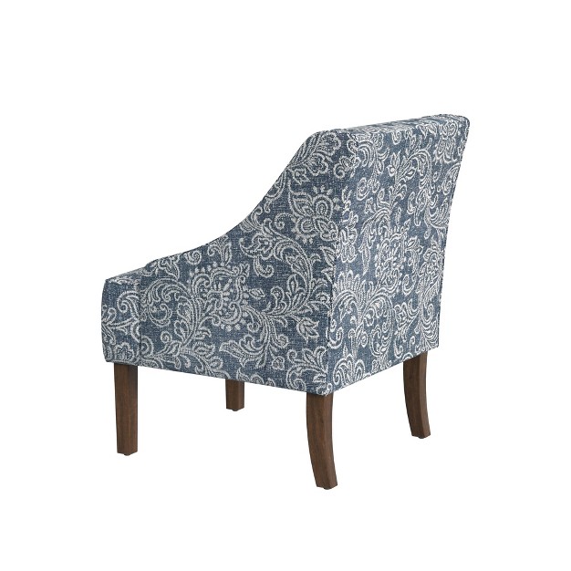 Classic Swoop Arm Chair Jacobean Print Homepop