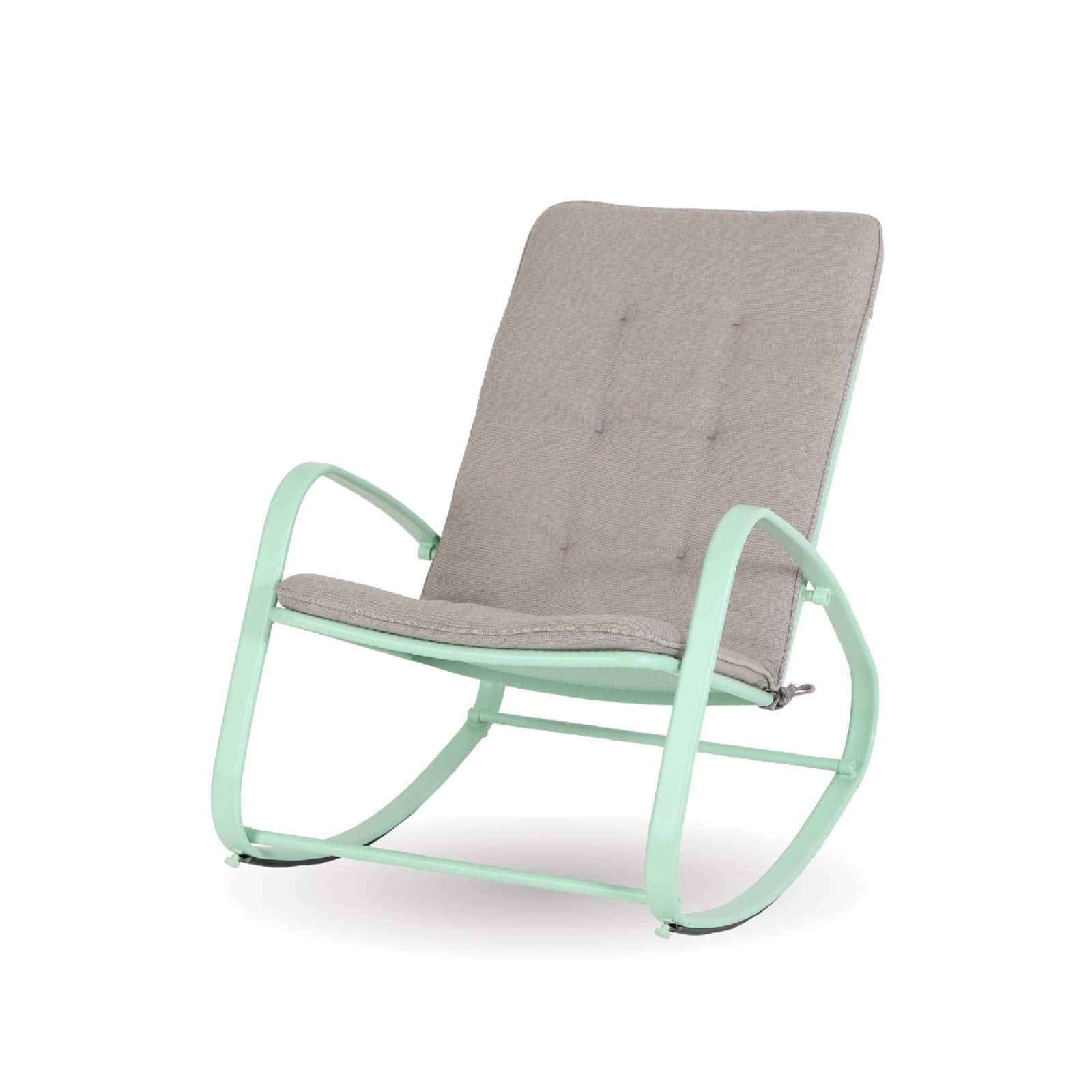 Sophia & William Outdoor Padded Rocking Chairs with Green E-coated Steel Frame