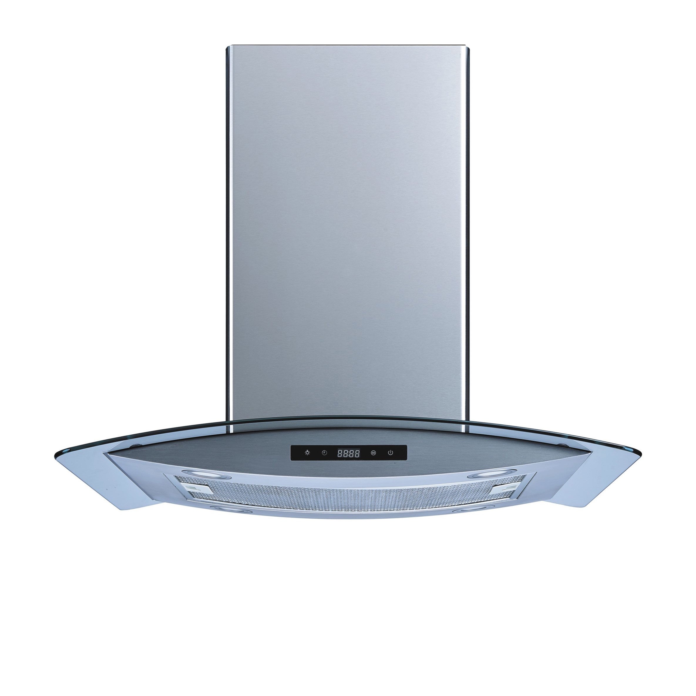 Winflo 36-inch 475 CFM Stainless Steel/Tempered Glass Convertible Island Range Hood