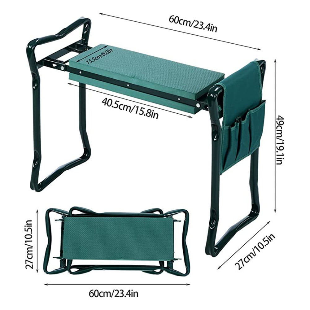 Floepx Home 2 Pcs Tool Side Bag Pockets Pouch for Garden Bench Garden Kneeler Stools Gardening