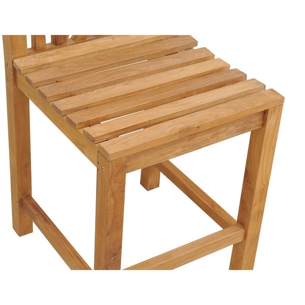 Teak Wood Chippendale Counter Stool without Arms