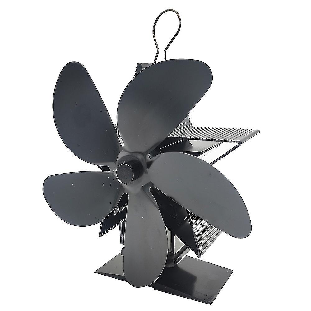 Heat Powered Circulates Fireplace Fan With 5 Blades Silent Motors Wood Burning Stove Fan Easy