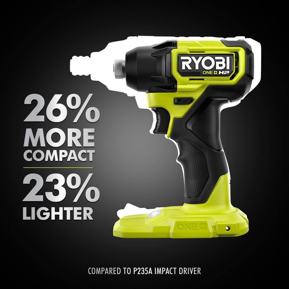 RYOBI ONE+ HP 18V Brushless Cordless Compact 1/2 in. Drill and Impact Driver Kit with (2) 1.5 Ah Batteries, Charger and Bag PSBCK01K