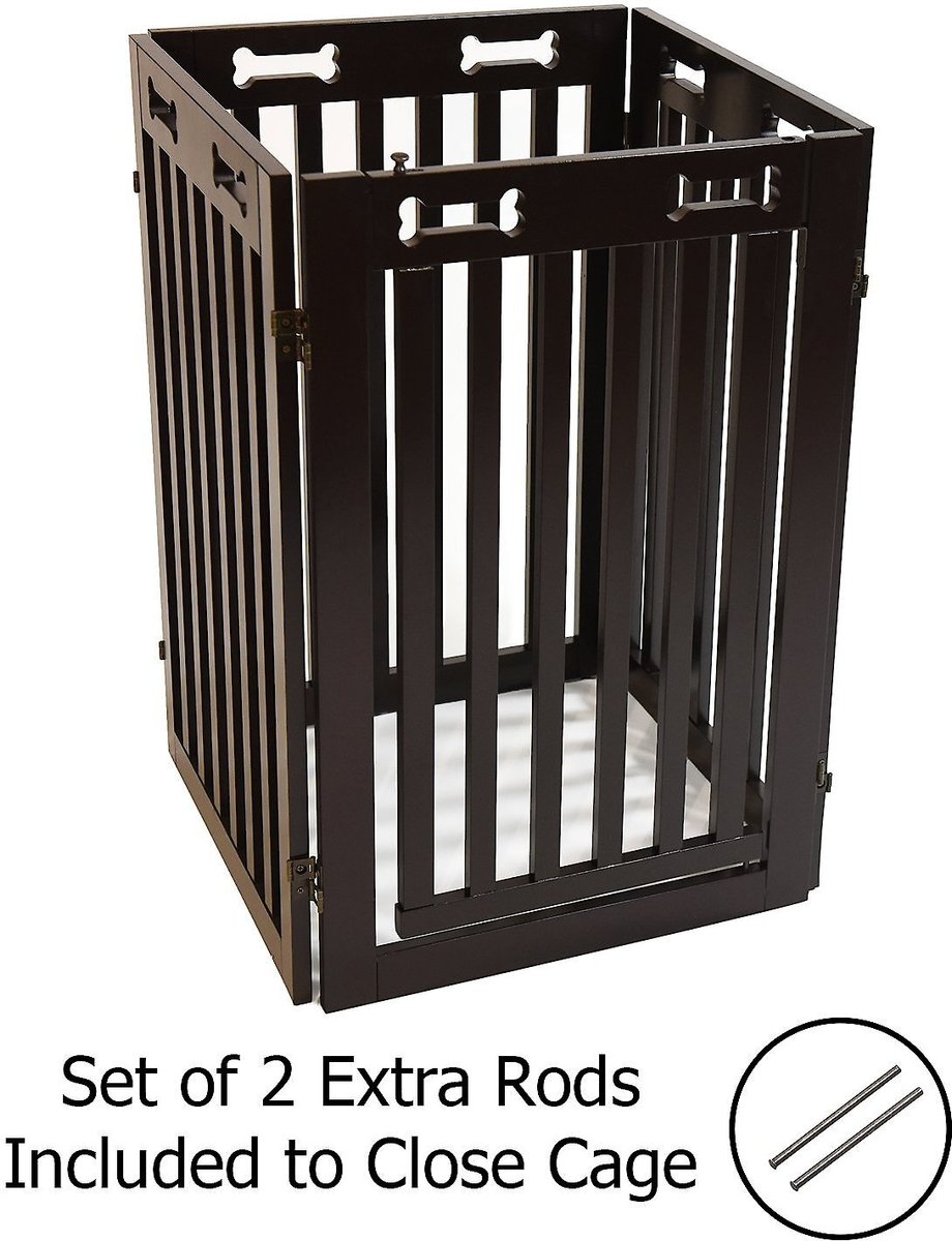 Arf Pets Free-Standing Walk-Through Wood Dog and Cat Gate