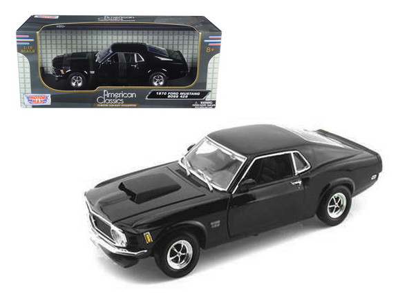 Motormax 1970 Ford Mustang Boss 429 Black 1/18 Die...