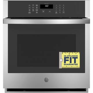 GE 27 in. Smart Single Electric Wall Oven Self-Cleaning in Stainless Steel JKS3000SNSS