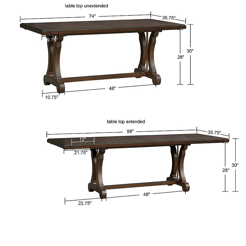 Madison Park Garett Rectangle Extendable Dining Table