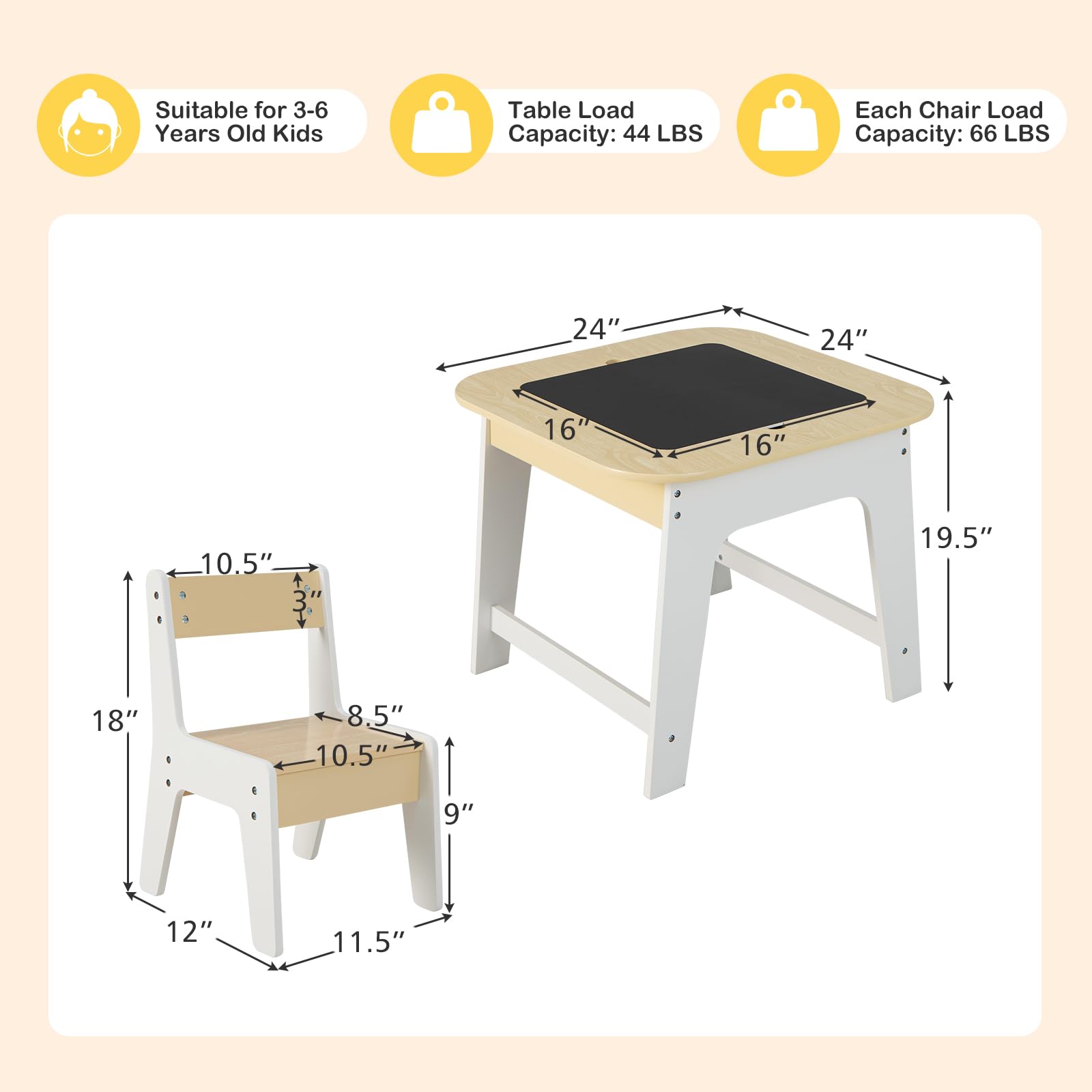 Costzon Kids Table and Chair Set