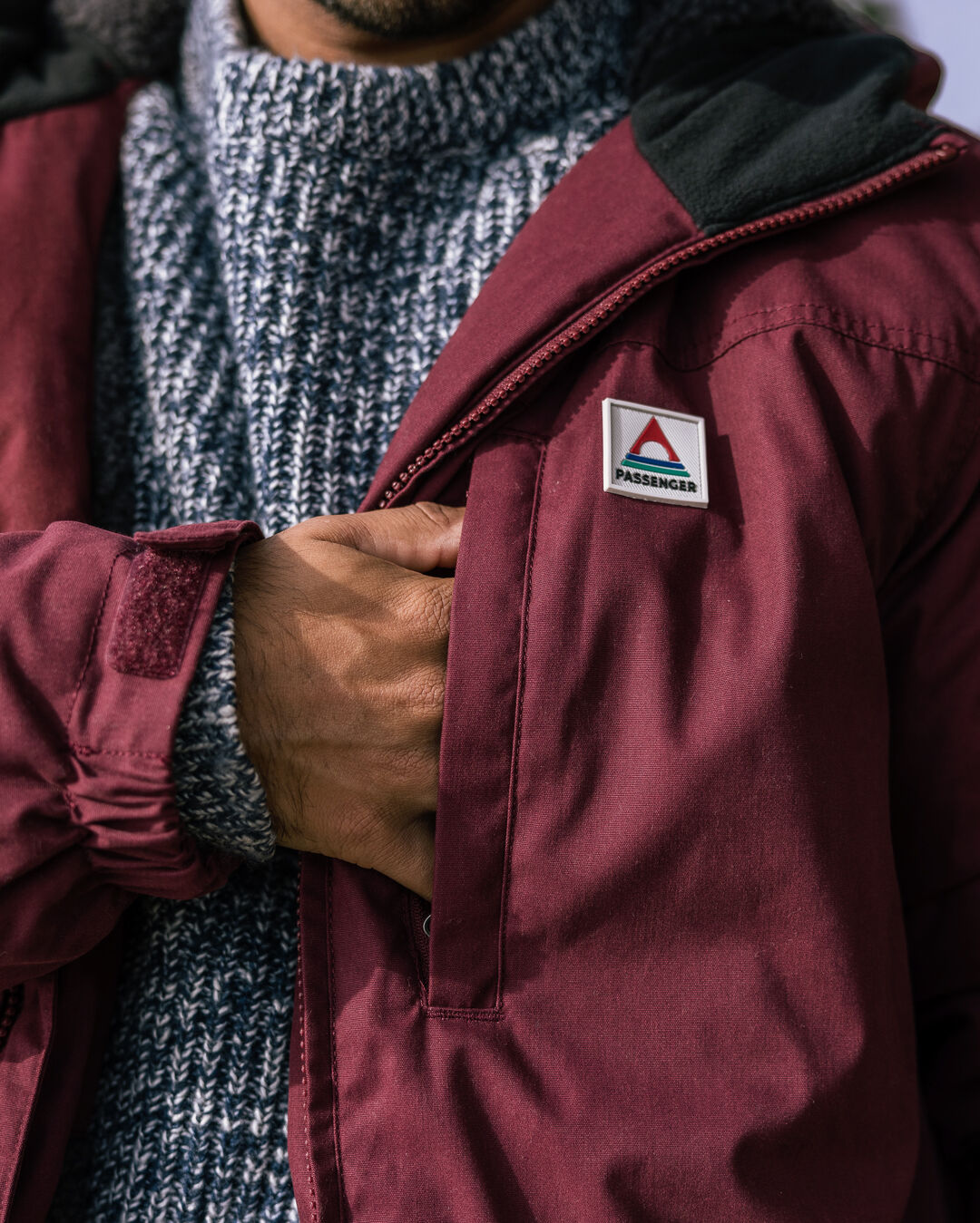 Discover Recycled Sherpa Lined Jacket - Wine