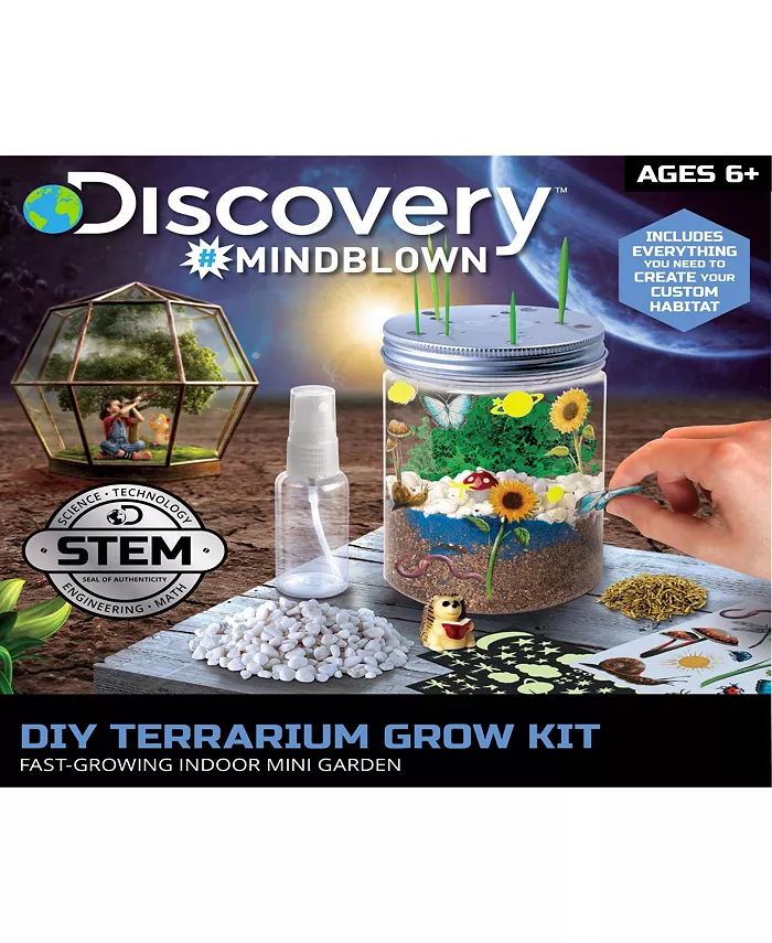 Discovery #MINDBLOWN Discovery Kids DIY Terrarium Grow Kit  Fast-Growing Indoor Mini Garden