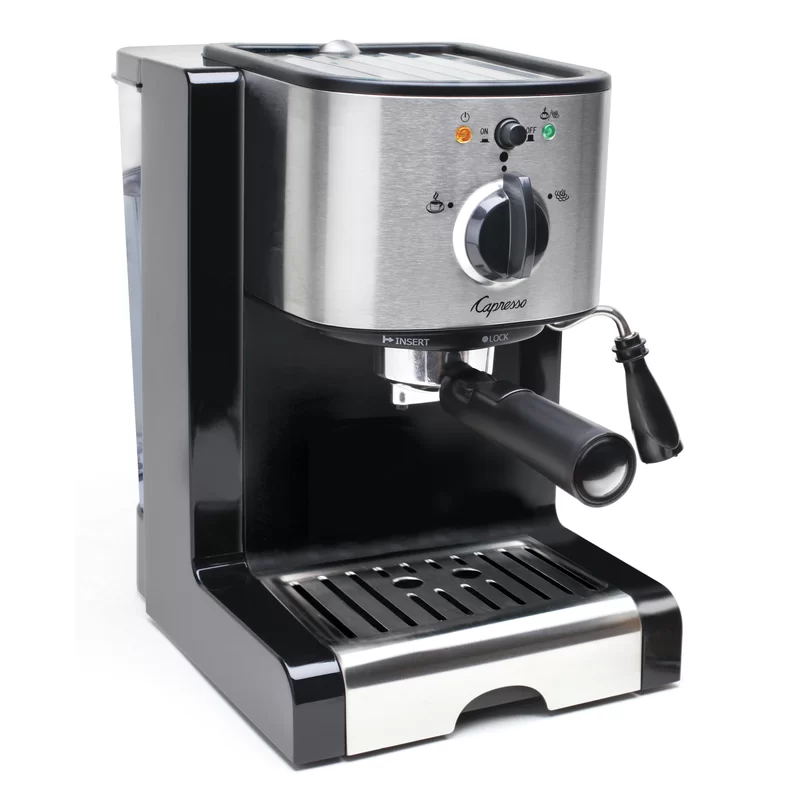 Capresso 116.04 Pump Espresso and Cappuccino Machine EC100， Black and Stainless