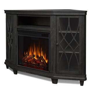 Real Flame Lynette 56 in. Corner Electric Fireplace in Gray 1750E-GRY