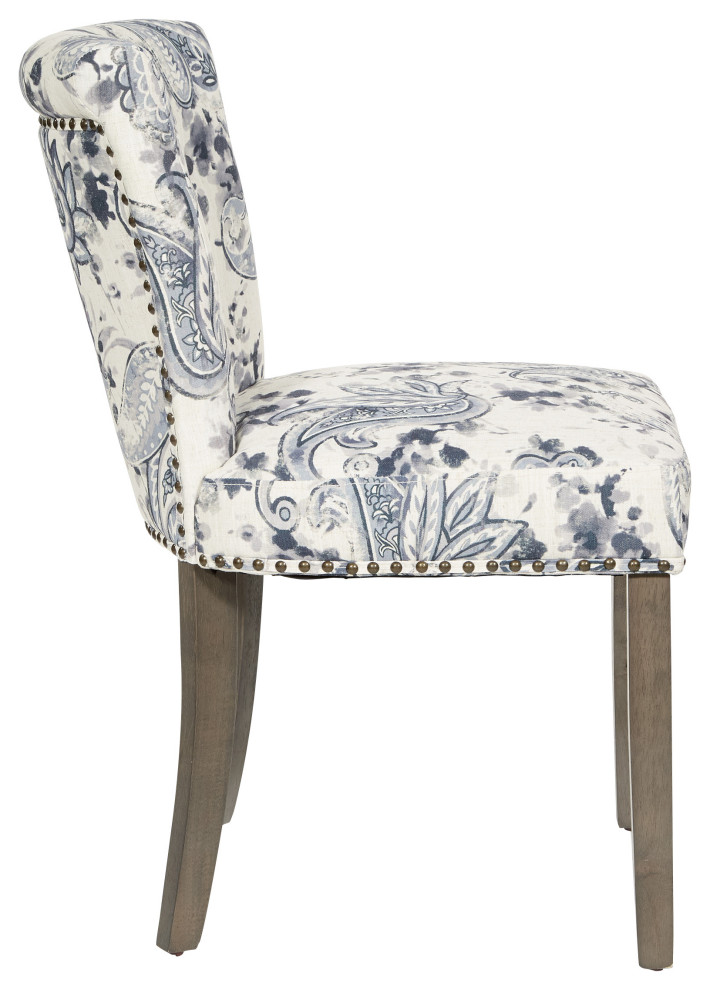 Kendal Dining Chair With Nailhead Detail and Solid Wood Legs   Farmhouse   Dining Chairs   by Office Star Products  Houzz