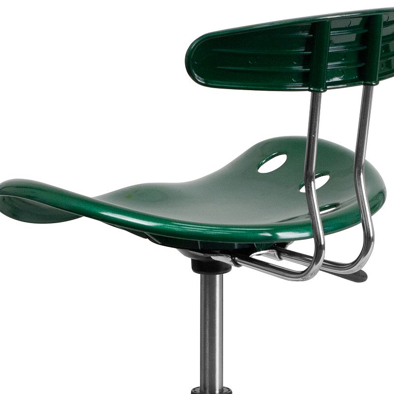 Flash Furniture Bradley Green Tractor Seat Drafting Stool