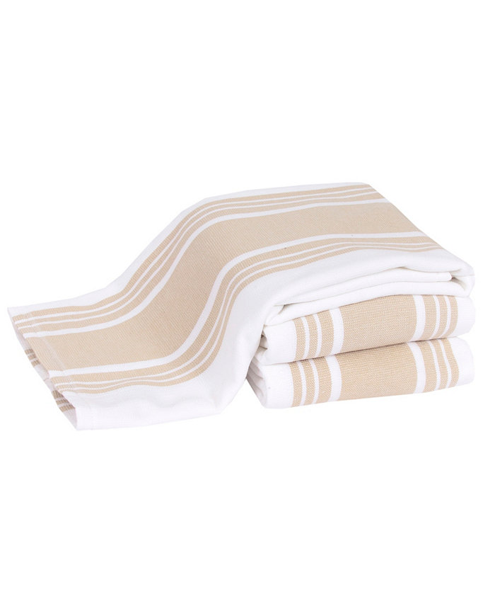 All-Clad Stripe Dual Sided Woven Kitchen Towel Set of 3