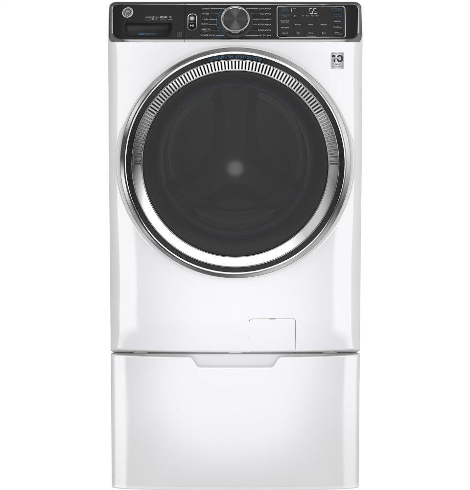 Ge Appliances GFW850SSNWW Ge® 5.0 Cu. Ft. Capacity Smart Front Load Energy Star® Steam Washer With Smartdispense™ Ultrafresh Vent System With Odorblock™ And Sanitize + Allergen