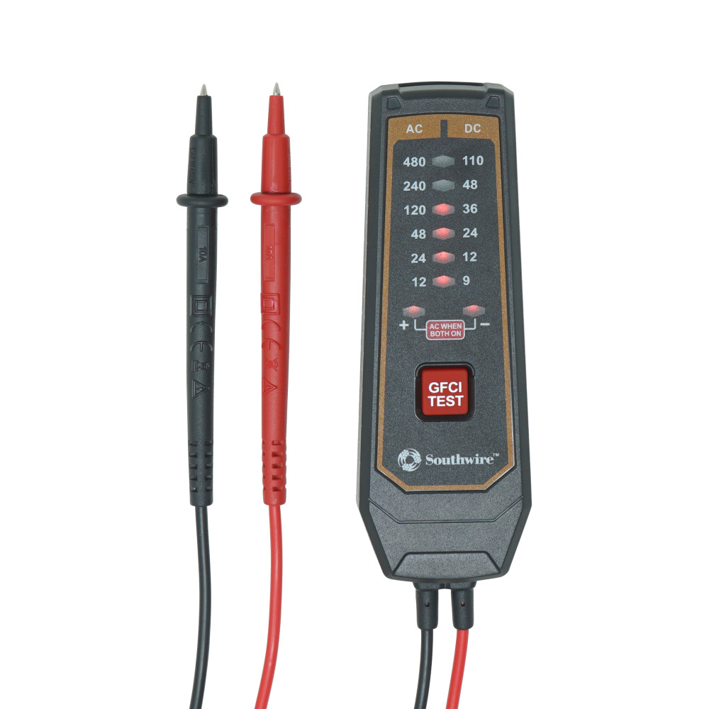 Compact Voltage and GFCI Tester ;