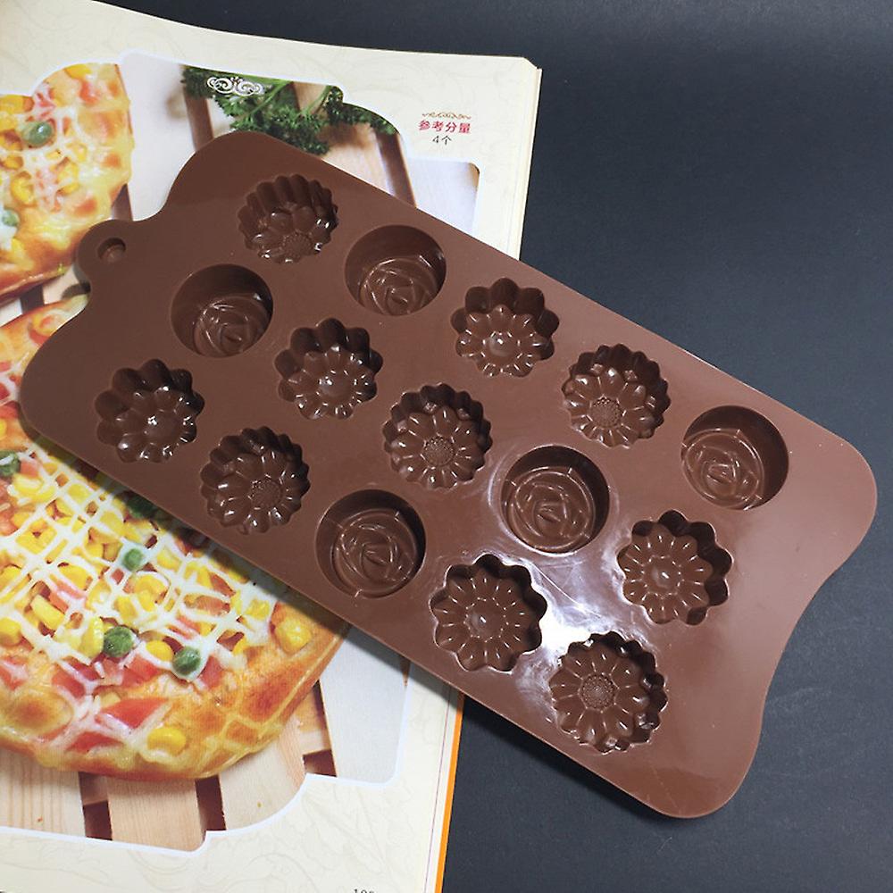 Silicone Flower Shape Chocolate Cake Soap Mold Baking Tray Mould Non-stick Silicone Cake Mold Jelly And Candy Mold 3d Mold #