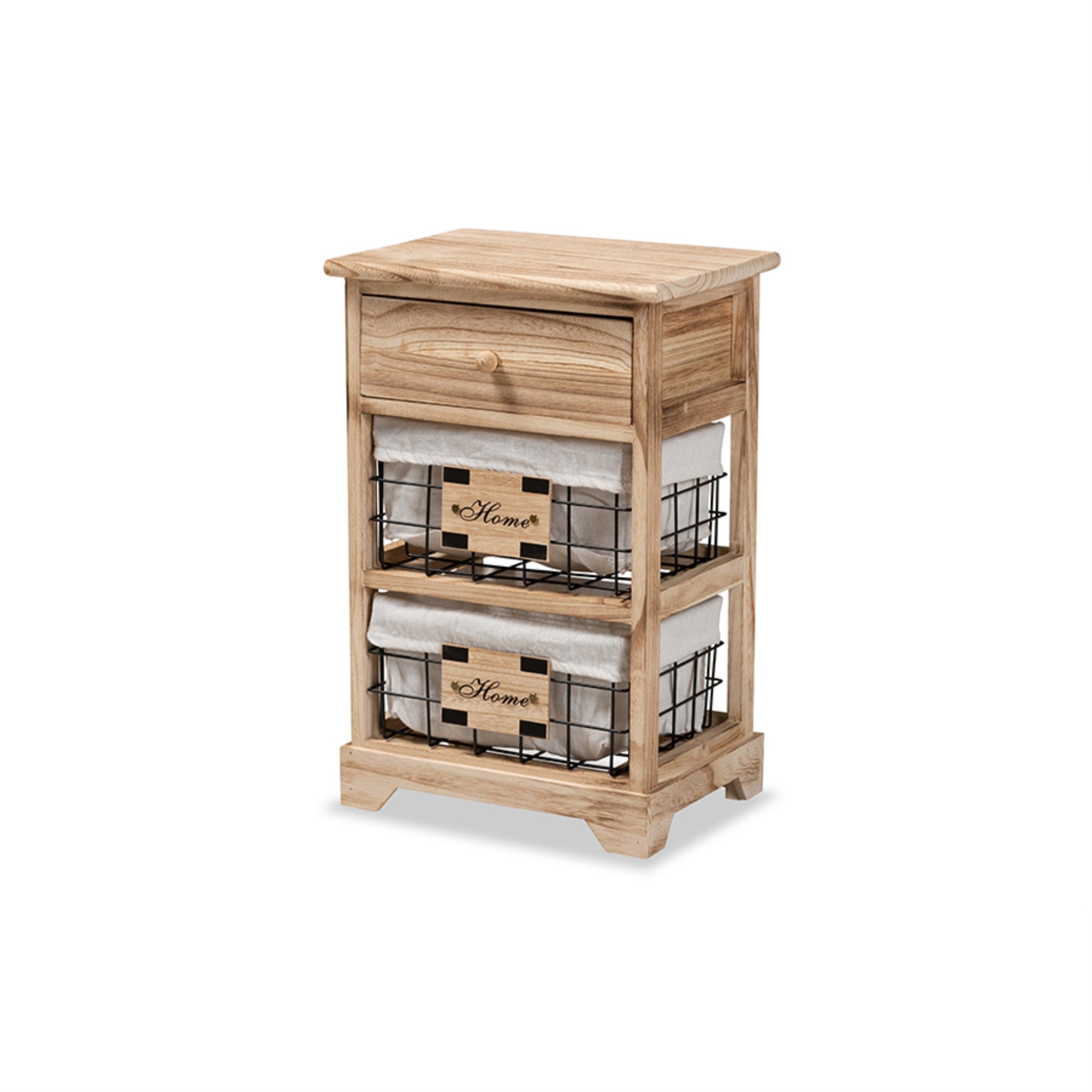 Baxton Studio Madra 1-Drawer Nightstand