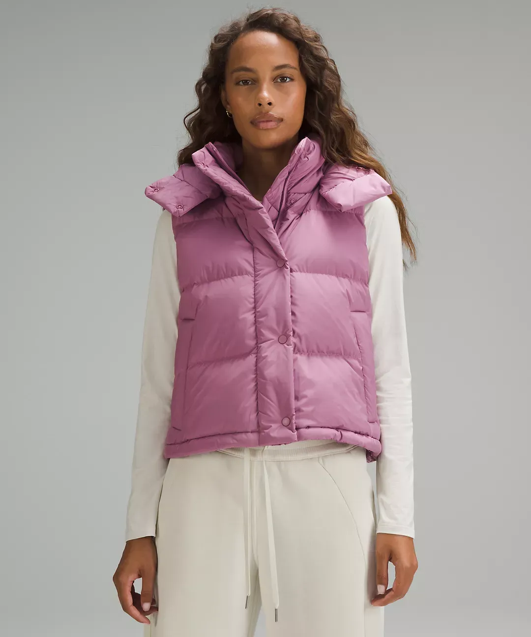 Cropped Warm Down Vest