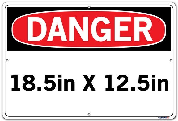 Vestil  SI D 62 D AC 130 sign danger 62 18.5x12.5 ...