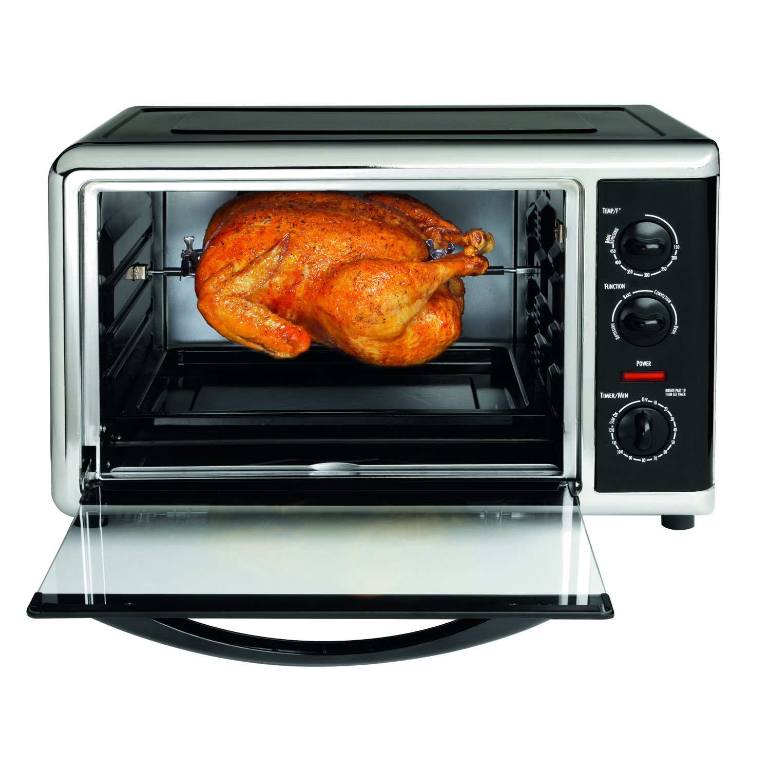 HB Stainless Steel Black Convection Toaster Oven 14.5 in. H X 23 in. W X 18 in. D