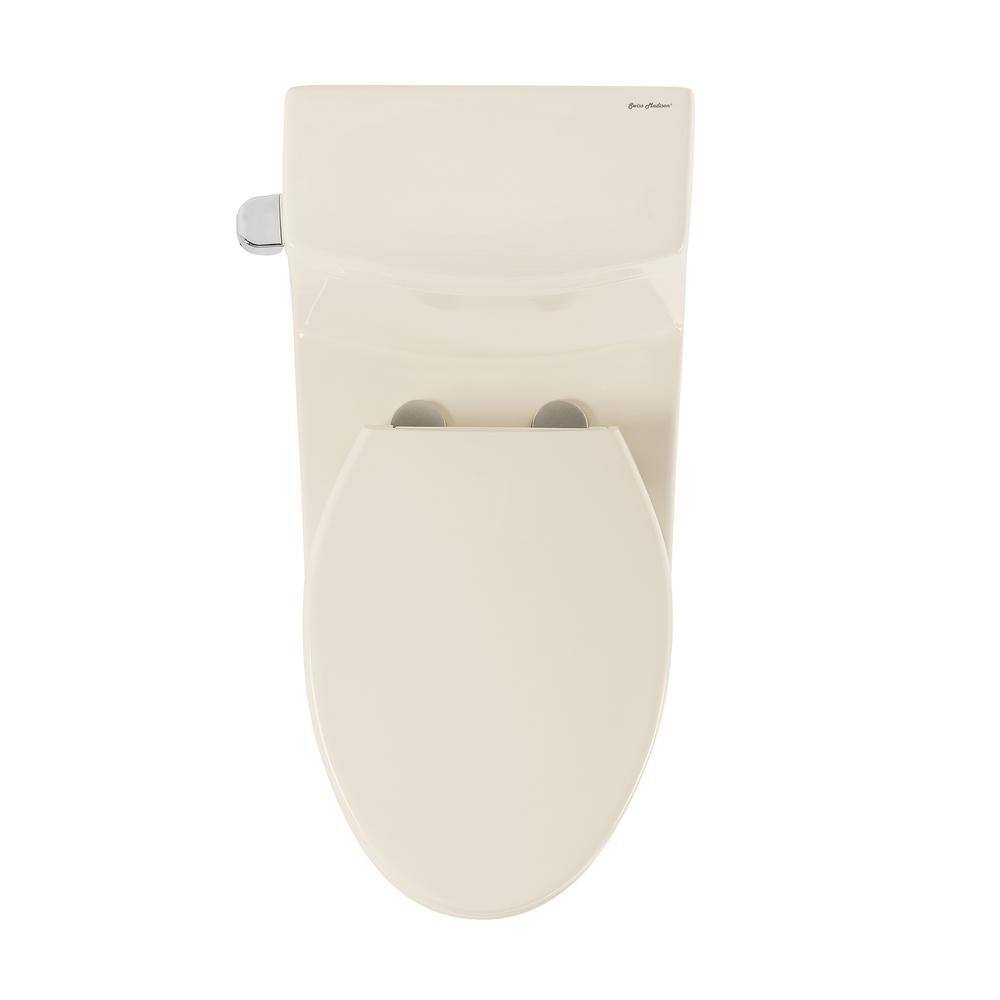 Swiss Madison Virage 1-piece 1.28 GPF Single Flush Elongated Left Side Handle Toilet in Bisque Seat Included SM-1T123BQ