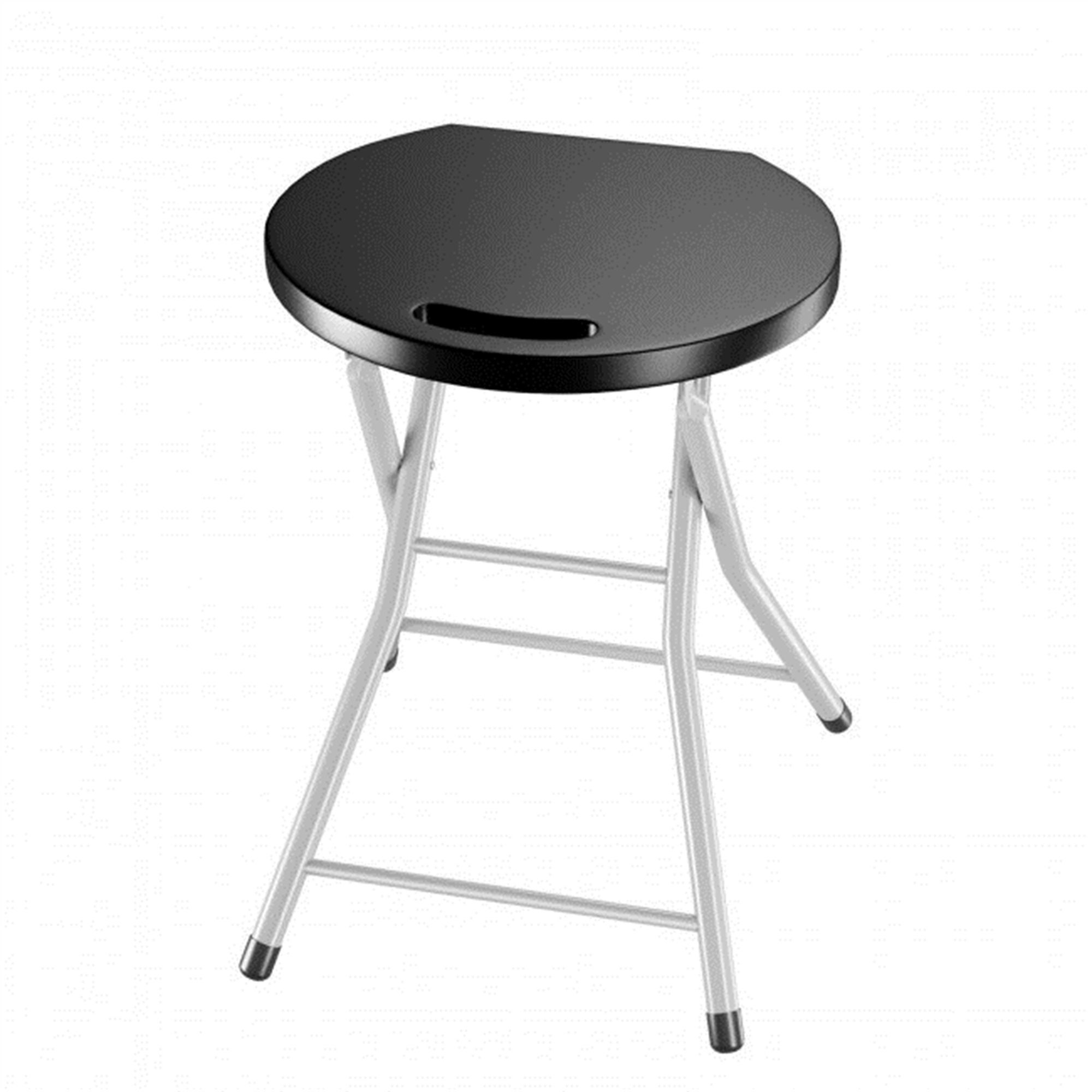 Portable Folding Stools with 330lbs Capacity， Sturdy Frame Bar Stools