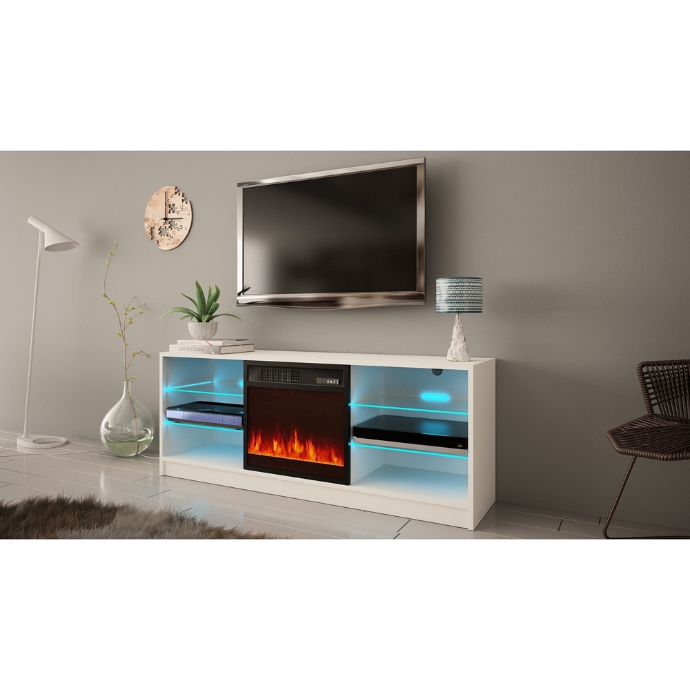 Manhattan Electric Fireplace Modern 58\