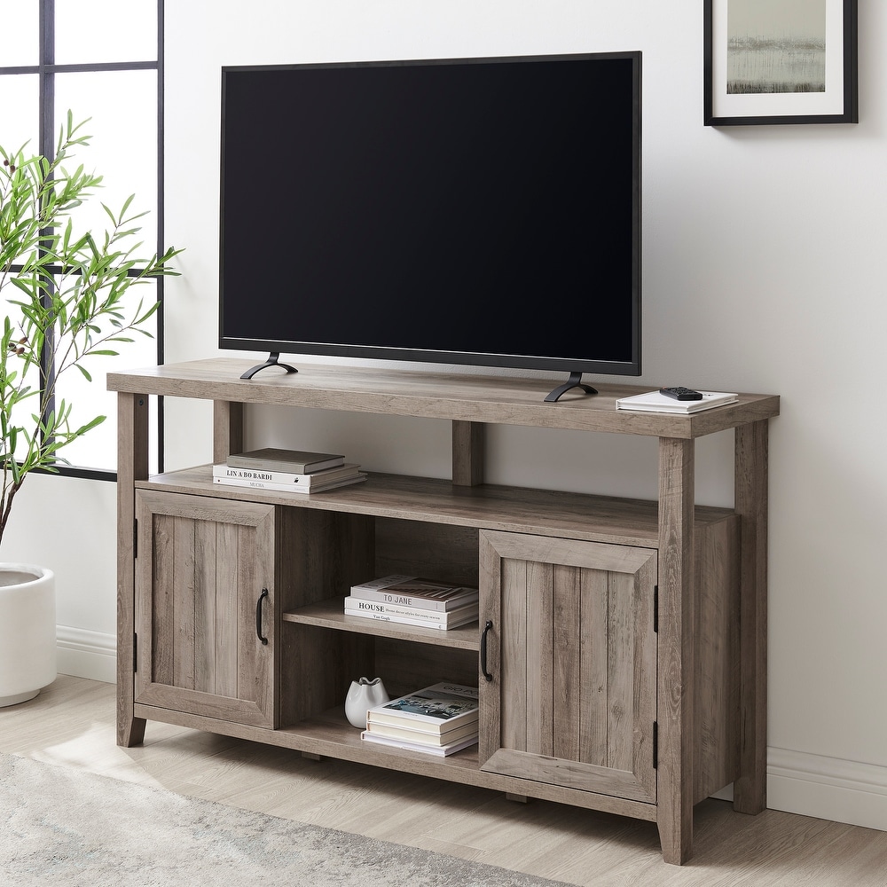 Middlebrook 58 inch Groove Door Highboy TV Stand