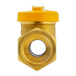 Everbilt 34 in. Brass FPT 1-Piece Gas Valve 110-524EB