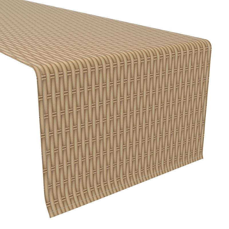 Table Runner， 100% Polyester， 14x108， Tight Weave Basket