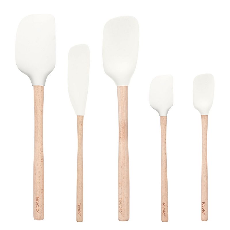 Tovolo Flex-Core 5-pc. Silicone Spatula with Wood Handle Set