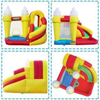 Nyeekoy Inflatable Bounce House Ice Cream Jumping Castle with Math Monkey Educational Toys HB28G4383-T01