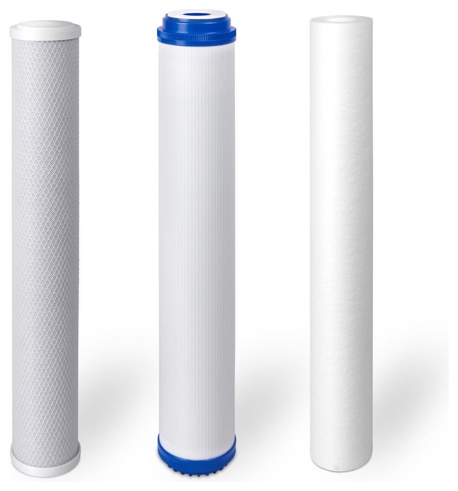 20 quotx 2.5 quotReplacement Water Filters Cartridges Sediment CTO Block  ampGAC   Contemporary   Water Filtration Systems   by EZbuy365  Houzz