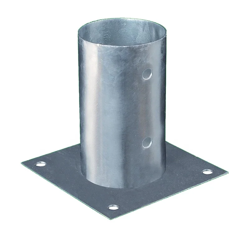 Fence pipe Fixed base fence accessories Metal fence clips bolts nuts screws Sturdy fixing pole mate stand