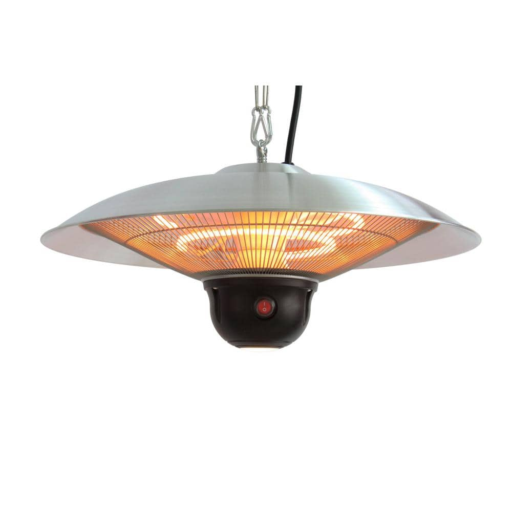 EnerG+ 1500-Watt Infrared Electric Outdoor Hanging Heater with LED and Remote HEA-21522Silver