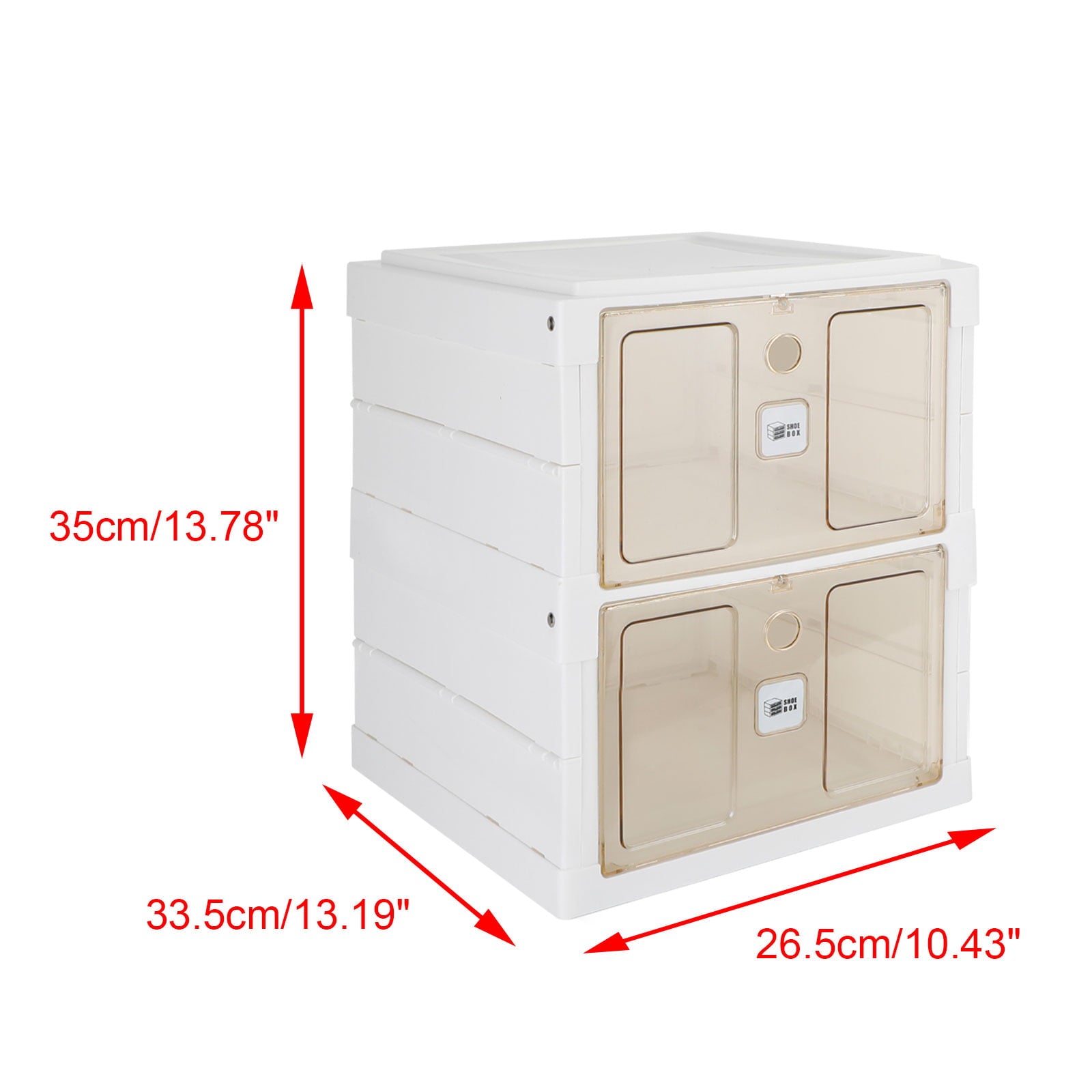 Shoes Box Installation-free Organizer Containers Drawer with Lids, Sneaker Storage Cabinet, Space Saving Bins Shoes Rack for Closet, Entryway, Room